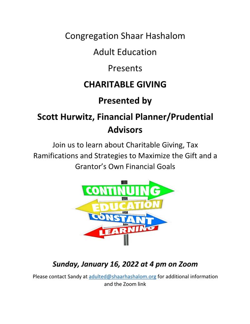 Banner Image for Charitable Giving, Tax Ramifications & Maximize the Gift