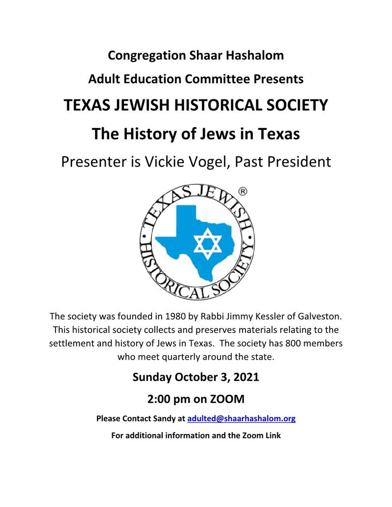 Banner Image for Texas Jewish Historical Society - The History of Jews in Texas